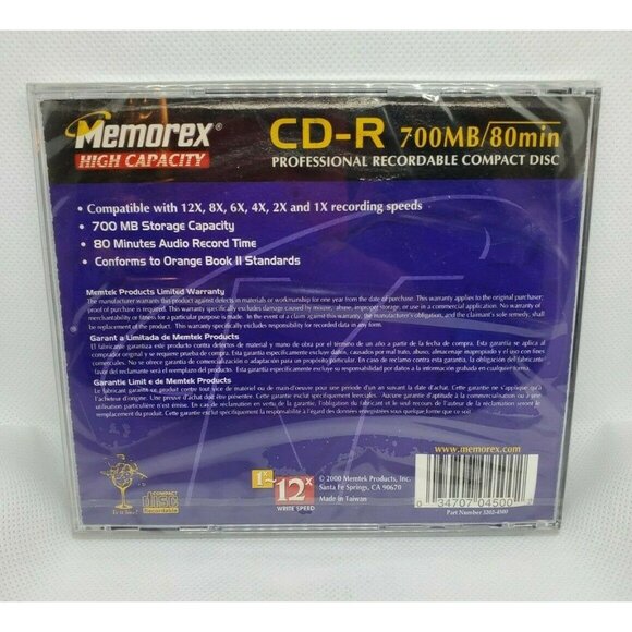Memorex CD-R High Capacity 700MB 80 Min Professional Recordable Disc - Picture 4 of 7